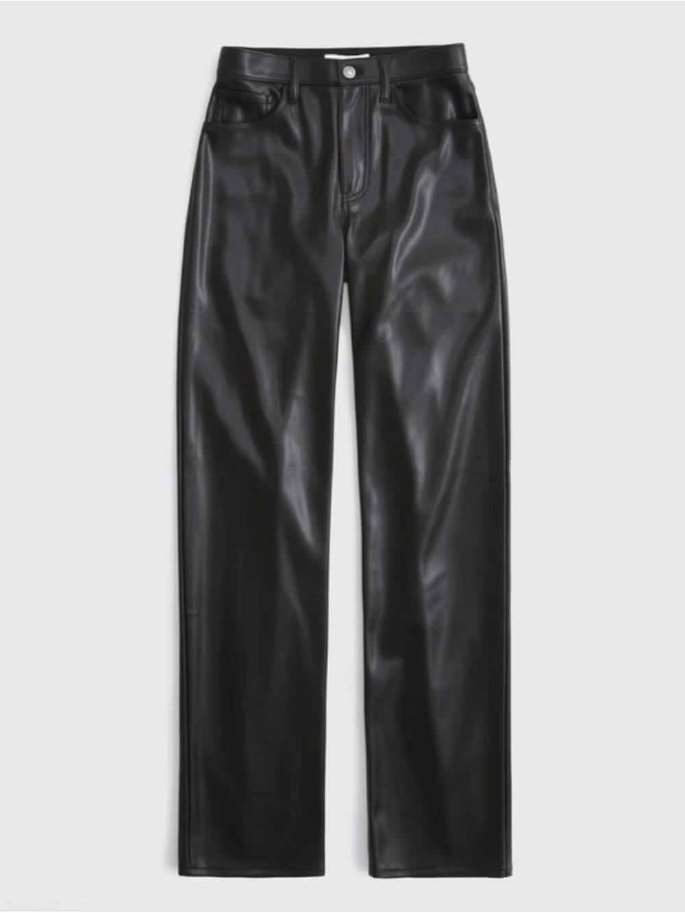 Abercrombie High Rise 90s Relaxed Vegan Leather Pants size 29